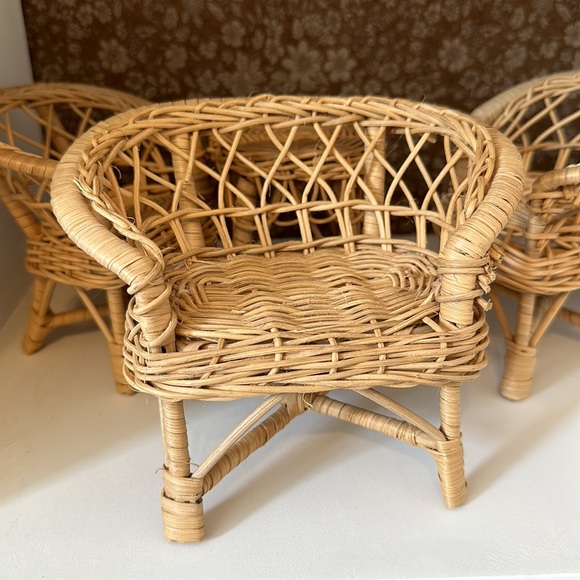 Rattan dollhouse furniture set (mouse doll is not included) - Picture 5 of 6
